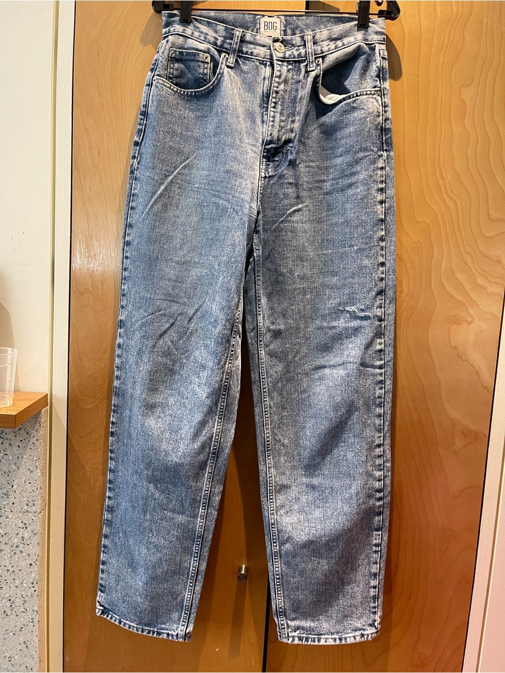 BDG high rise baggy jeans in blue, size 28